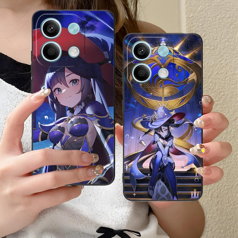Game GI Mona Matte TPU Mobile Phone Case for Xiaomi Redmi 15 14 13 12 A5 3 2 1 C Plus 4G 5G Colorful Printing Cover