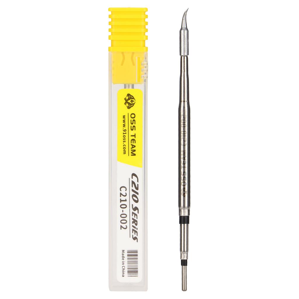 Universal Soldering Iron Tips C210‑002 Curved Tips for T210 T26 Soldering Station Handle Welding Consumables Tool