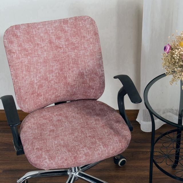 2pcs Set Universal Split Office Use Chair Cover Elastic Spandex Chair Back Cover +Seat Cover Anti -Dirty Office Use Computer Chair Cover