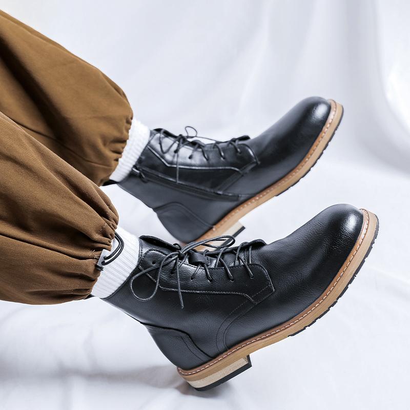 Brogue Casual Men's Boots Quality Versatile Classic British Style Leisure Outdoor Street Business Office Autumn and Winter Shoes