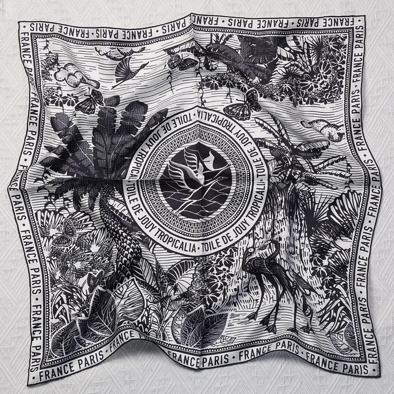 100% mulberry silk scarf - women's spring/summer silk scarf - versatile twill 70cm square scarf