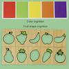 Wooden Montessori Early Education Fruit Vegetable Pairing Puzzle Kids Color Recognition Game Educational Toys For Children