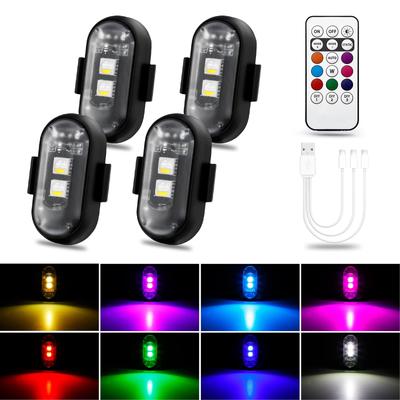 MAZERO Strobe Light, Motorcycle LED Light, Remote Control Operation, 8