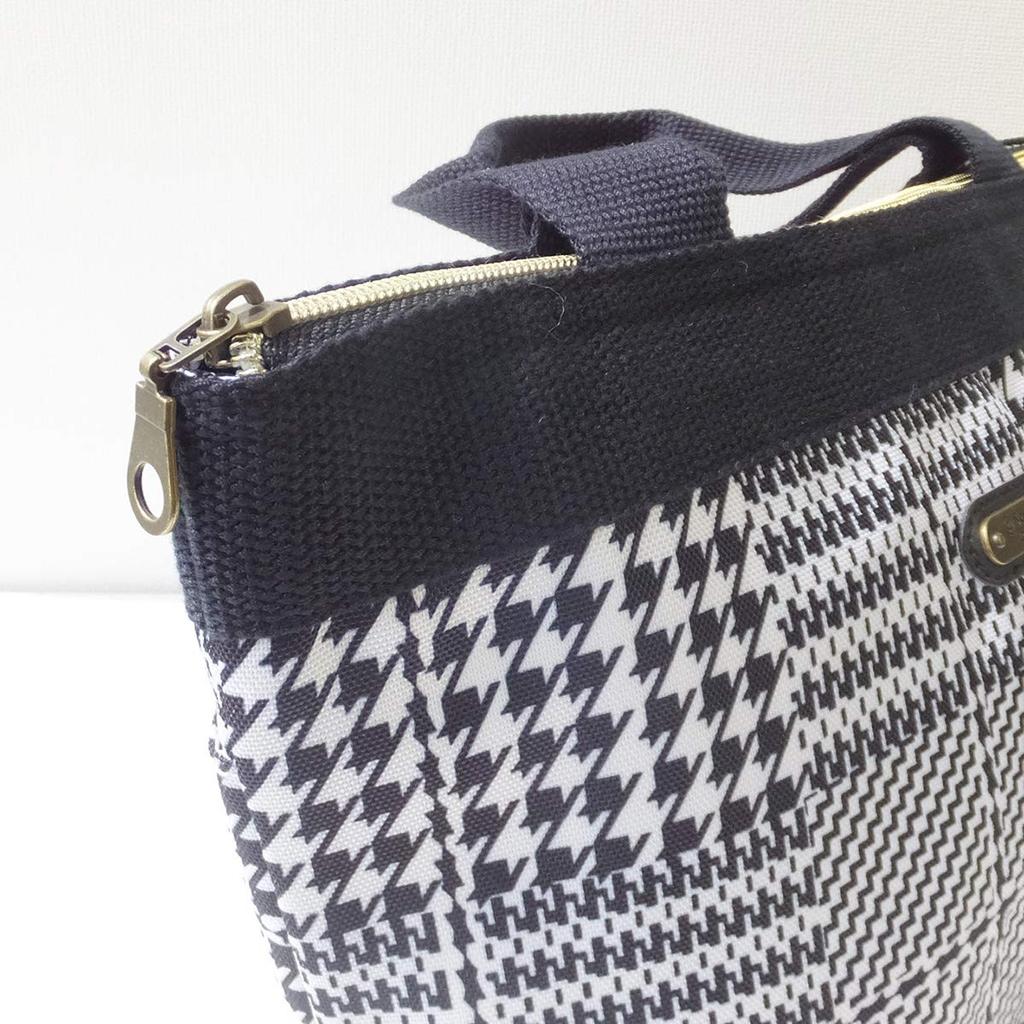 At First Lunch Insulated Lunch Bento Large Tote Bag with Stylish and AF6221 Bag, Bag, Bag, Capacity, Boat-Shaped Pockets, Popular, Black,