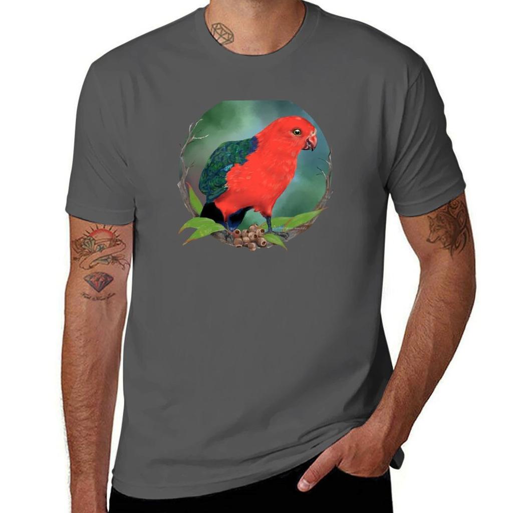 Australian King Parrot Tshirt Basic Short Sleeve Cotton Blend Tshirt