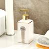 Ceramic Press Type Shampoo Bottle Gold Stroke Hand Soap Bottle Toilet Shower Gel Lotion Container Kitchen Soap Pump Dispenser