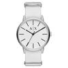 Armani Exchange Men's Multifunction Stainless Steel Watch, 42mm Case, White, Strap