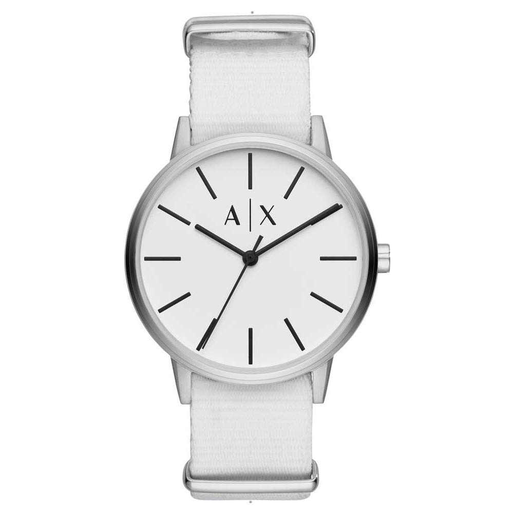 Мужские многофункциональные часы Armani Exchange из нержавеющей стали, корпус 42 мм, белый, ремешок