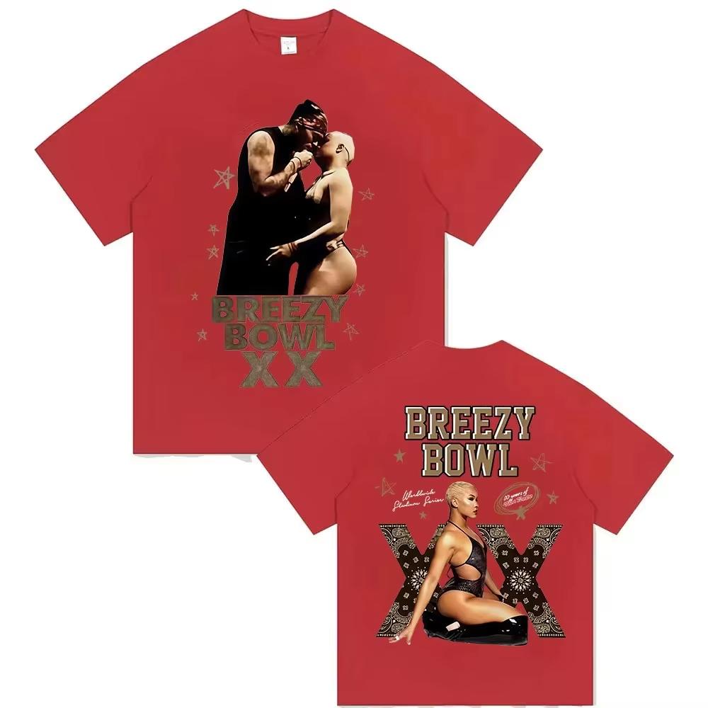 

Chris Brown Breezy Bowl XX Tour 2026 Merch T Shirt Men Women High Quality Harajuku Vintage Tshirt Hip Hop Short Sleeve Tshirts 4XL