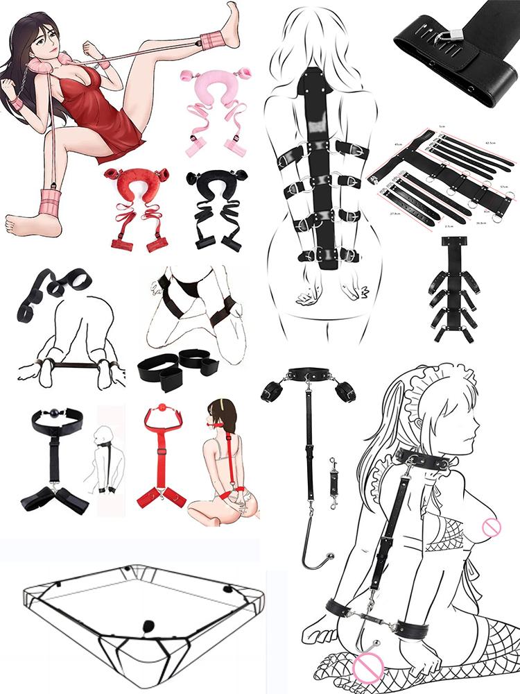 Bondage Gear Kit Erotic Sex Toys Adult Gmaes Bandage Obedience Slave And Master Couple Role Play Exotic Accessories Sexshop