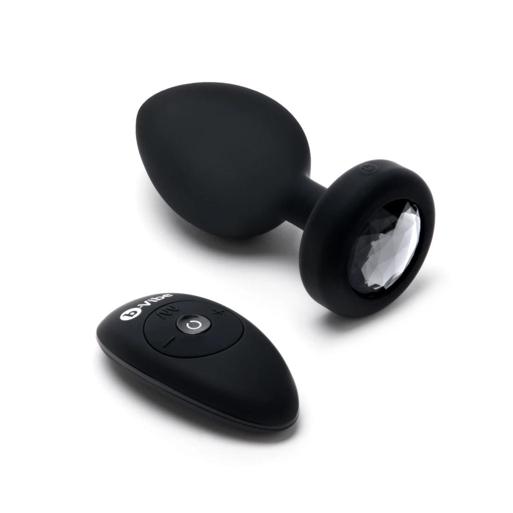 Remote Controlled Anal Plug - B-Vibe Vibrating Jewel Plug Xxl Black