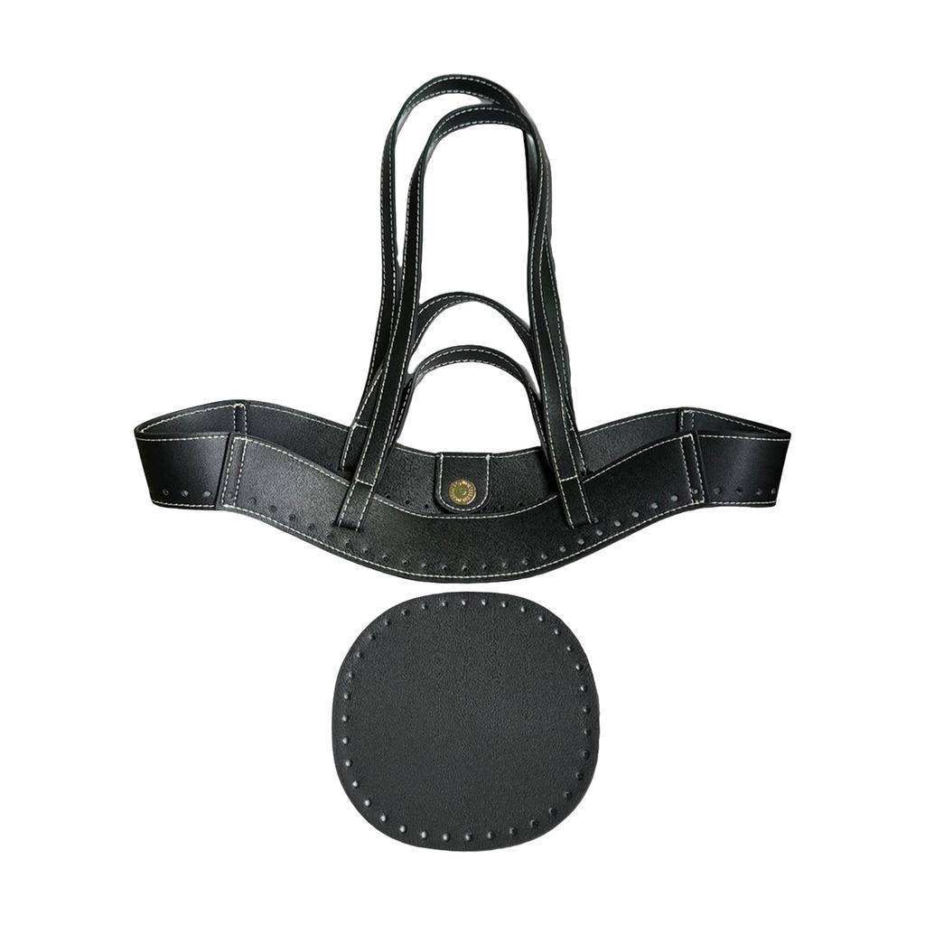 DIY Bag Making Supplies,Leather Handbag Making Kits PU Leather Bag Bottom Shaper Bag Handle for Crochet Handbag