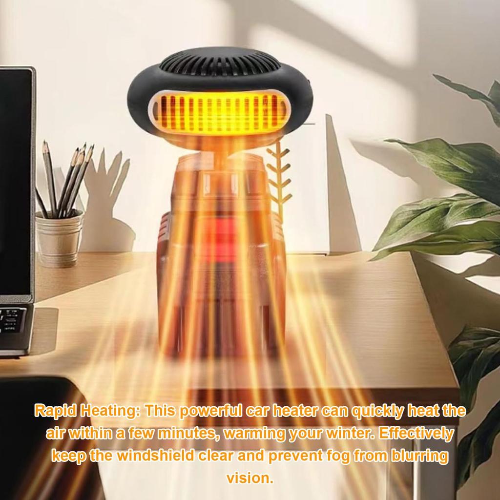 Generic Autoheizlüfter Tragbarer Heizlüfter, Auto-Scheibenentfroster mit Ladegerät, 12000mAh