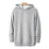Herren 100% Reine Wolle Strick Kapuzenpullover - Langarm Unifarben Pullover für Herbst/Winter