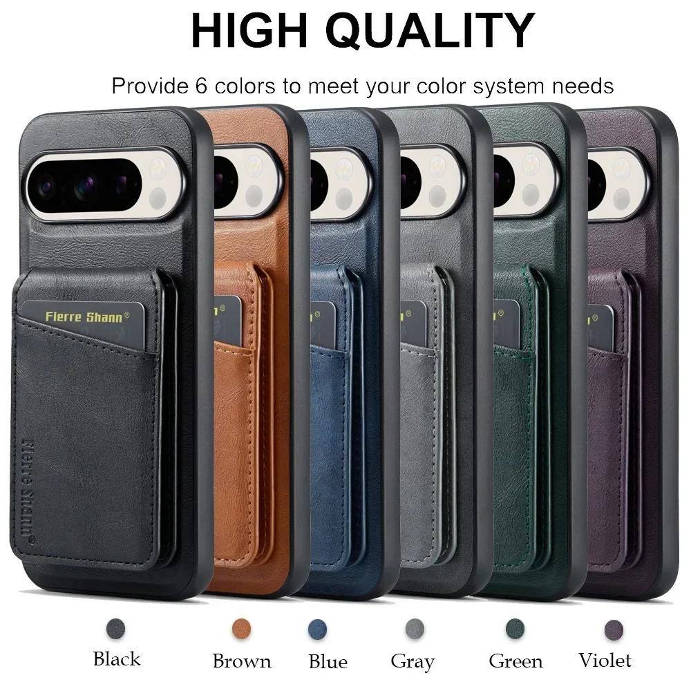 Portafoglio in Pelle 2 in 1 Staccabile per Google Pixel 9 8 7 9A 8A 7A XL Pro Custodia per Telefono Porta Carte per Copertura Magnetica Magsafe