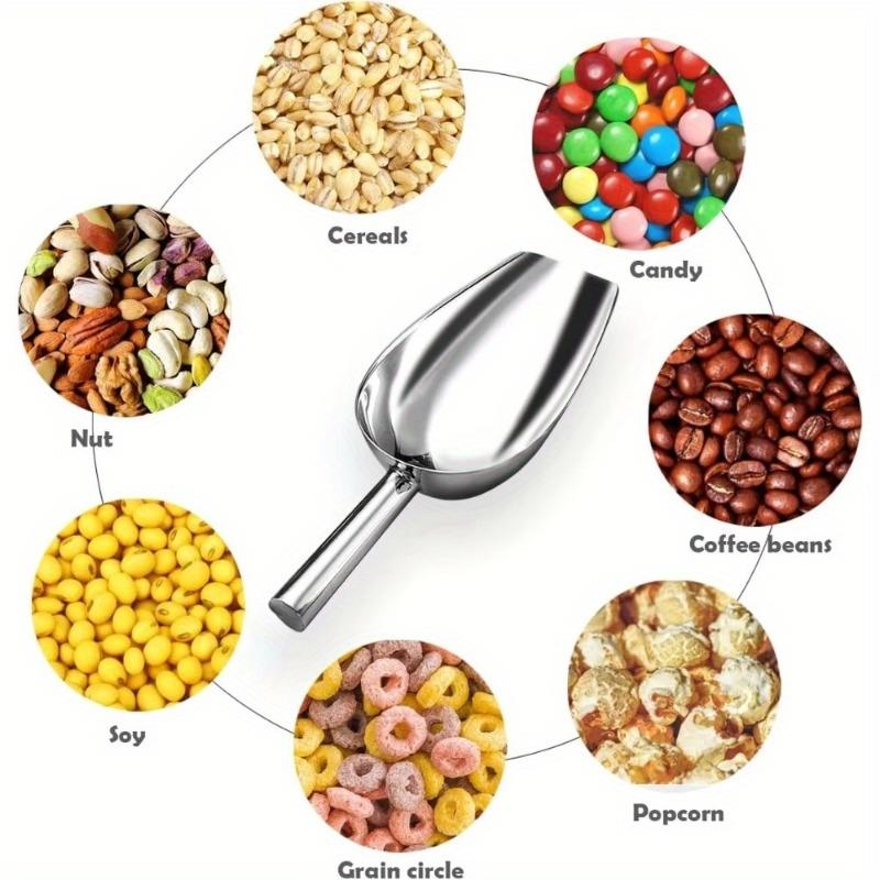 Food Scoop for Kitchen Multipurpose Scooper for Canisters Ice Cream Candy Flour Coffee Beans Popcorn Ideal for Grains and Sugar