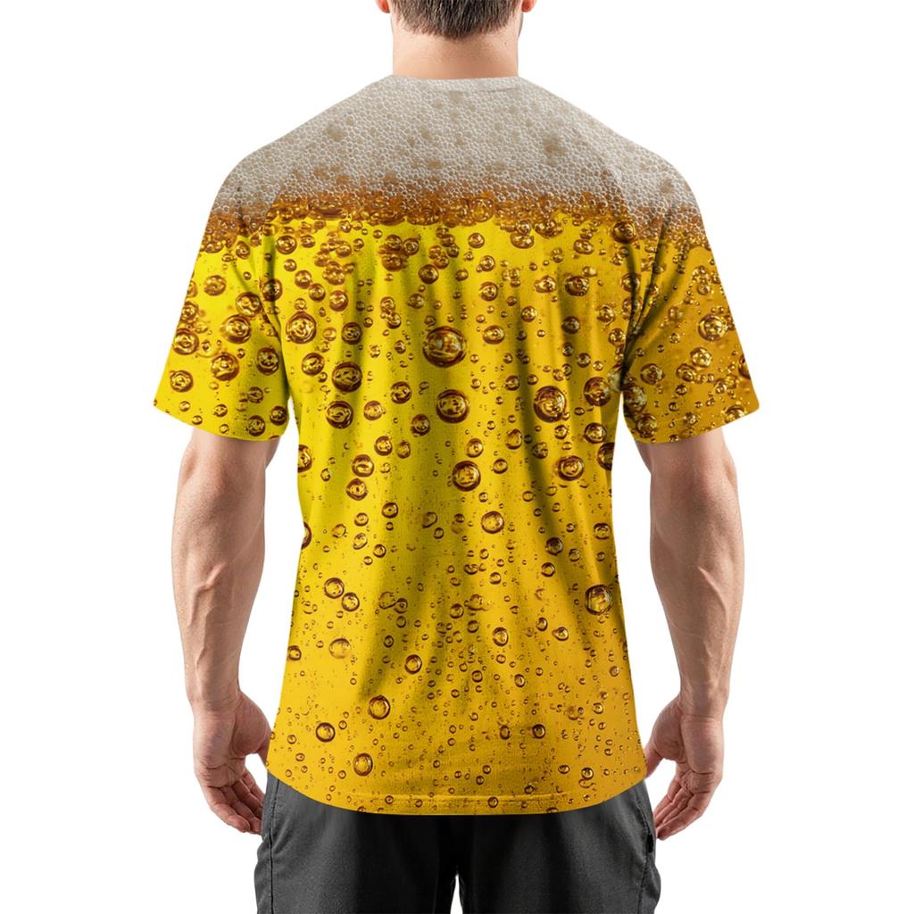 Pánské ležérní tričko s krátkým rukávem a potiskem s kulatým výstřihem