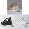 Roman Sandals Women Summer Thick Sole Pu Shea With Buckle For Casual Wear