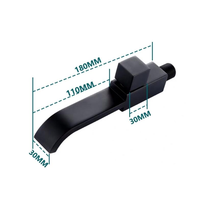 Bathroom Sink Faucet Wall Mounted Basin Tap Brass Single Cold Water Mop Faucet Basin Bathtubs Waterfall Spouts Sink Faucet