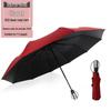 Dual-Use Automatic Umbrella for Men & Women: Sun & Rain Protection with black glue sunshade. Customizable with printed logo, fits two people.