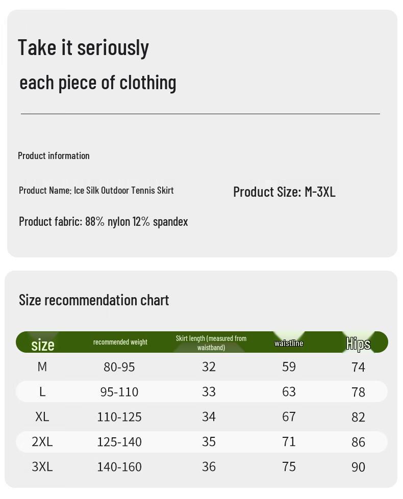 MULINSEN Women's Ice Silk Tennis Skirt with Shorts