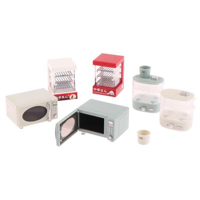 1:12 Dollhouse Cuptor cu microunde Dulap pentru pâine Cutie cu abur Decor electric de uz casnic