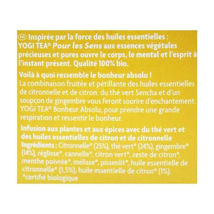 Yogi Tea Bonheur Absolu Épices & Huiles Ess.