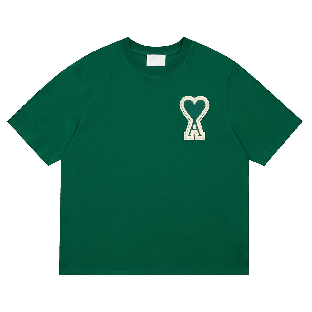 Sommer Neues Buchstaben Gewebtes Mikro-Etikett Reine Baumwolle Kurzärmeliges Lockeres Paar T-Shirt