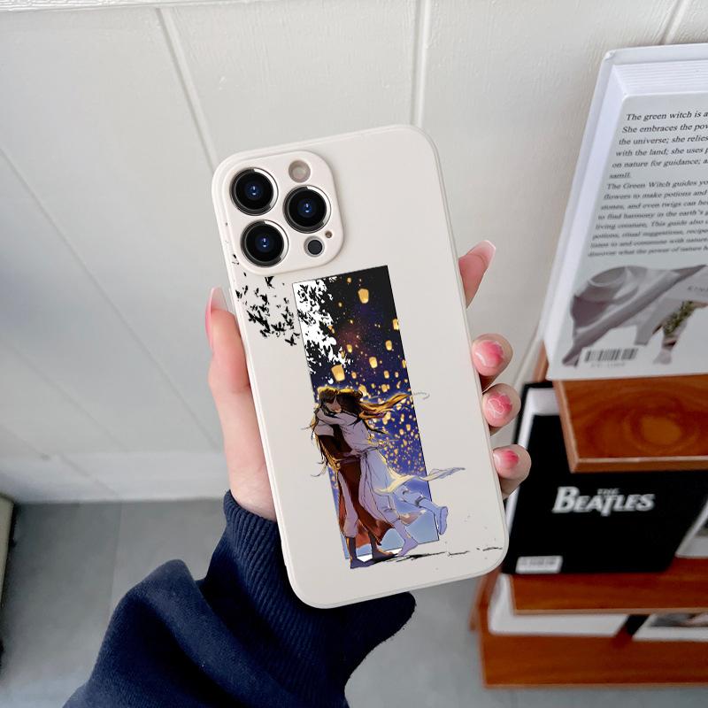 Heaven Official's Blessing Original Square Liquid Silicone Phone Case For iPhone 14 11 12 13 Pro Max X XS XR 7 8 Plus DIY Cover