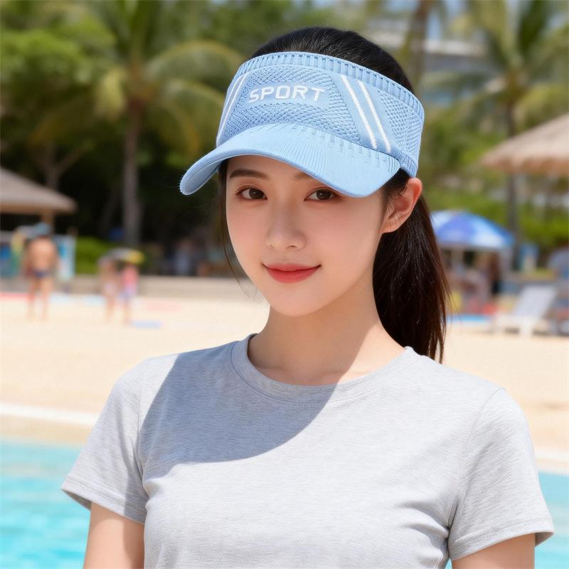 Outdoor Sport Sun Hat Caps Women Empty Top Hat Golf Tennis Hat Breathable Visor Baseball Cap Hiking Hat Cap For Women Men Summer