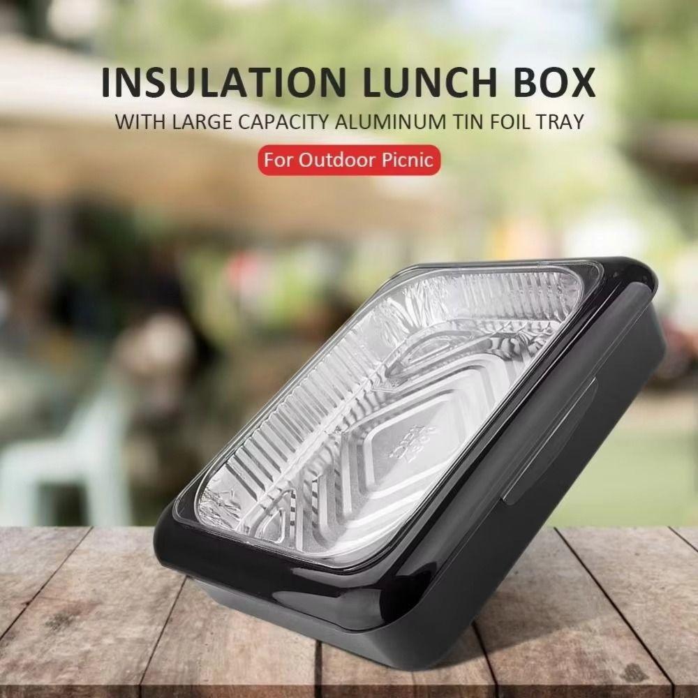 Insulation Lunch Box Foil Pans Holder Food Container Food Foil Tray  Camping Kitchenware