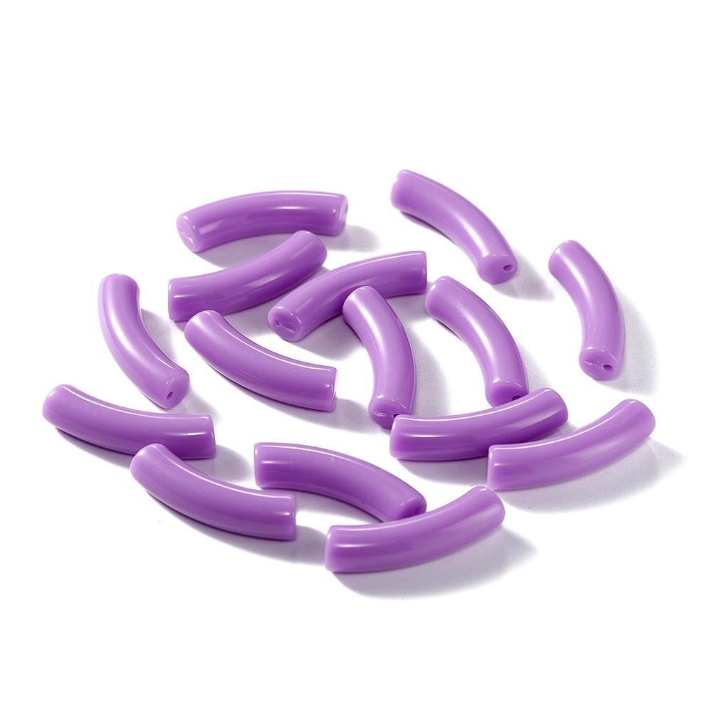 10 Stück/Los 10*33mm Gebogenes Rohrperlen Acryl Gebogene Röhrenperlen für DIY Armband Halskette Anhänger Schmuckherstellung Zubehör