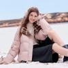 Betu Women's Color-Block Plaid Short Down Jacket