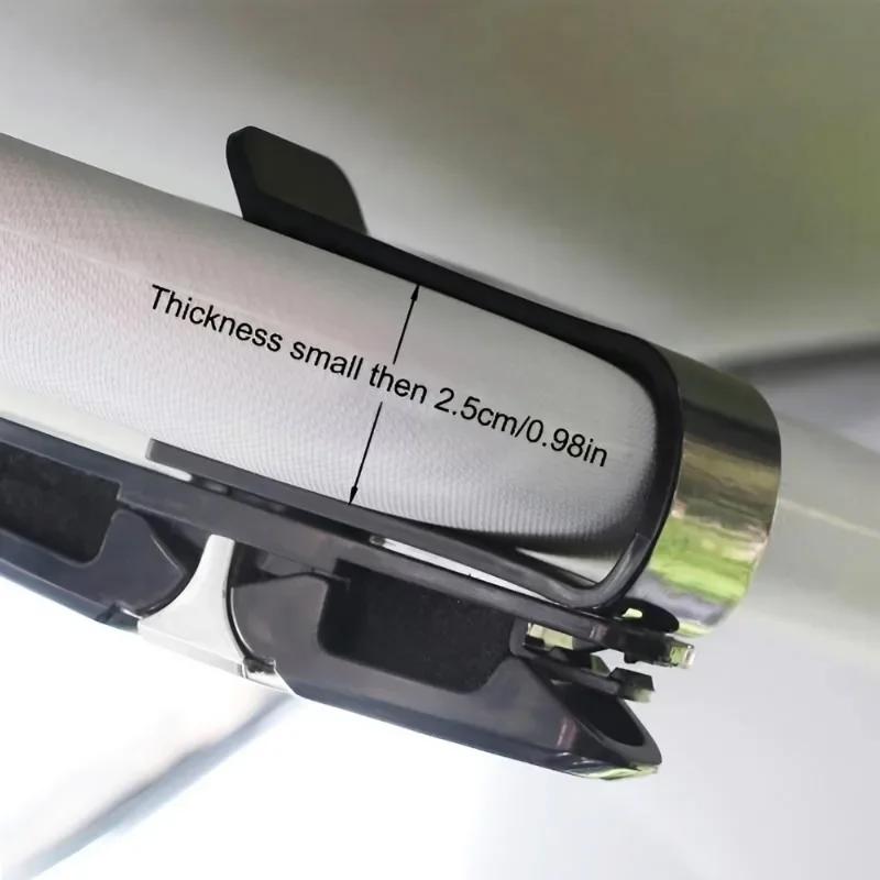 1PC 180 Degree Glasses Holder for Car Sun Visor, Sunglasses Eyeglasses Mount with Ticket Card Clip Car Sun Visor Car Interior