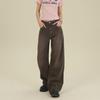 Vintage Braune Locker Geschnittene Weitbeinjeans für Jungen und Mädchen