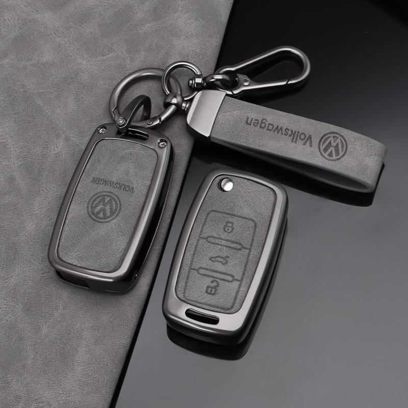 HAT1 Car Key Case Car Key Full Cover Protection Shell Holder For VW Volkswagen Jetta Golf Polo MK7 Passat Beetle Keychain Accessories