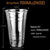 Disposable Transparent PET Cold Drink Cups with Lid for Milk Tea, Coffee, Homemade Beverages, or Lemon Tea