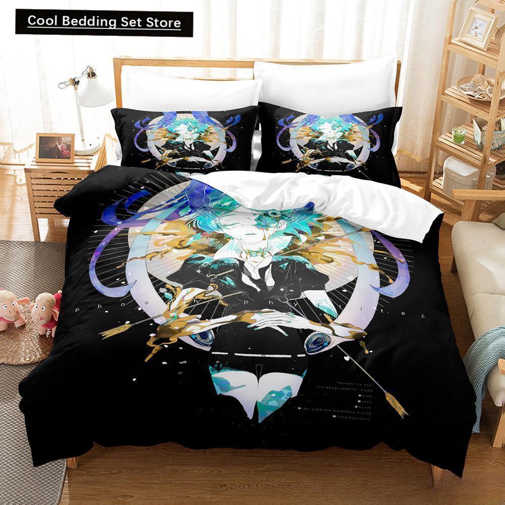 3D Print Anime Houseki no Kuni 2/3pcs Bedding Set Single Twin Full Queen King Size Bed Set Adult Kid Bedroom Duvet cover Sets