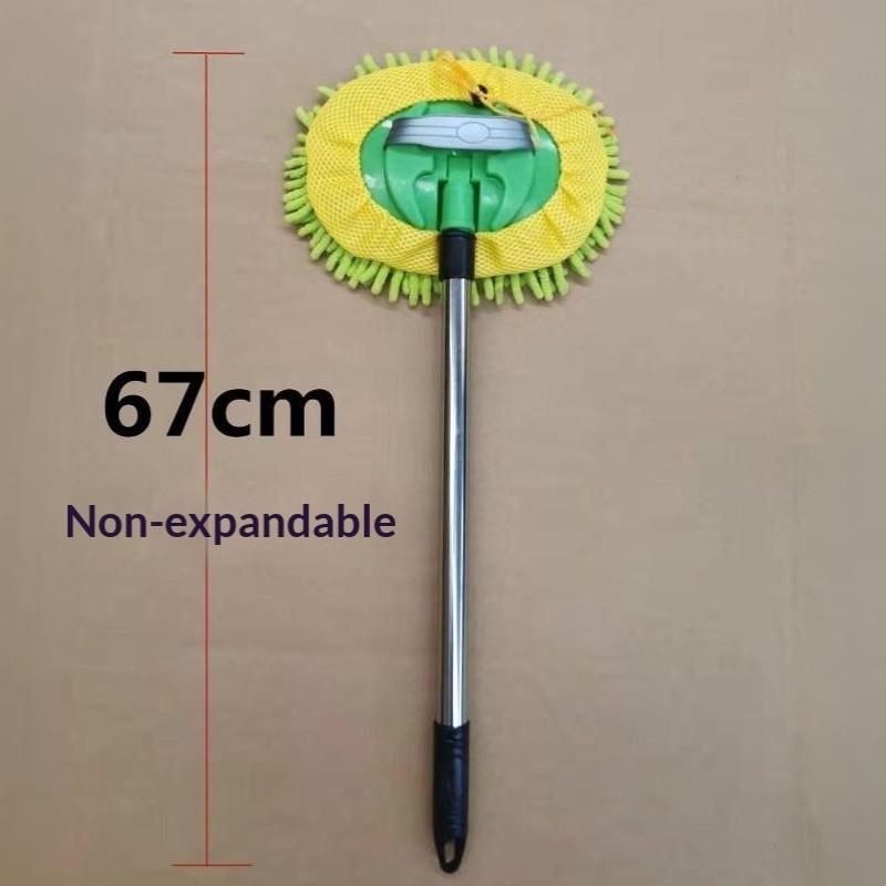 Three-Section Extendable Rotating Car Wash Mop Brush Head Detachable for Auto Detailing Household Glass Cleaning