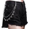 Chaîne de taille multicouche Hip Hop Punk Métal Rivet Bijou pour Performance Scénique