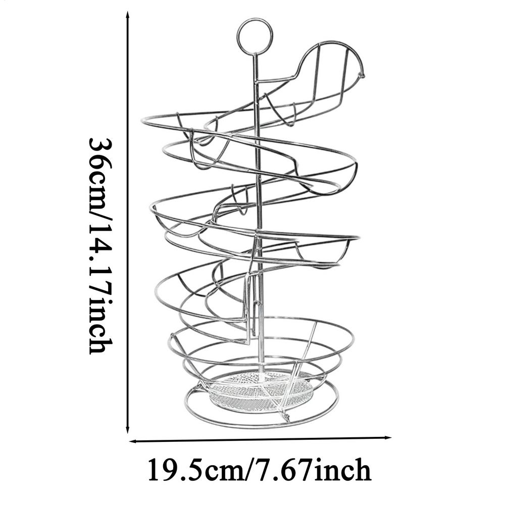 Spiral Egg Rack Countertop Chicken Egg Spiraling Basket Counter Storage Basket Metal Wire Rack for Kitchen Fruit Shelf Dorm