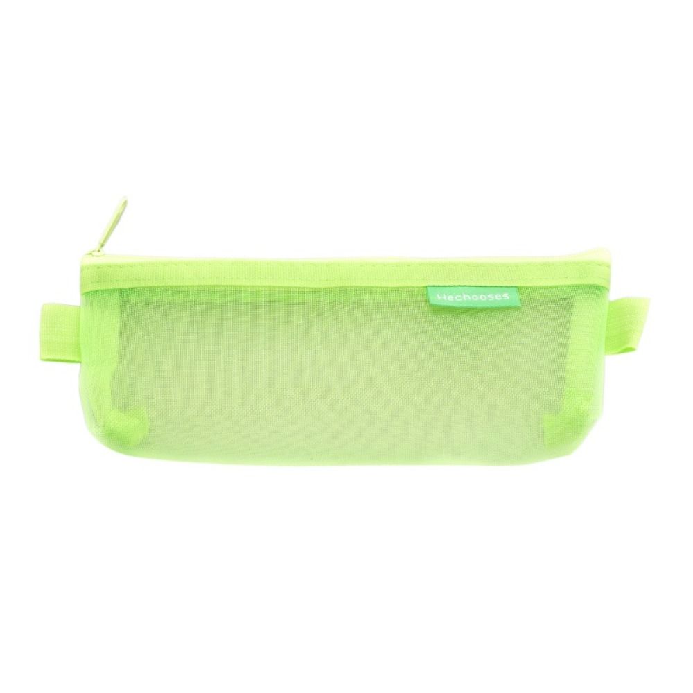 Candy Color Transparent Pencile Bag Simple Mini Mesh Storage Bag Clear Mesh Makeup Bag Outdoor