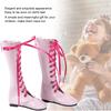 60cm Doll Lace Up Boots Girls Kid Exquisite Doll Boots Shoes Children Toy Accessory(Flat Boots Pink )