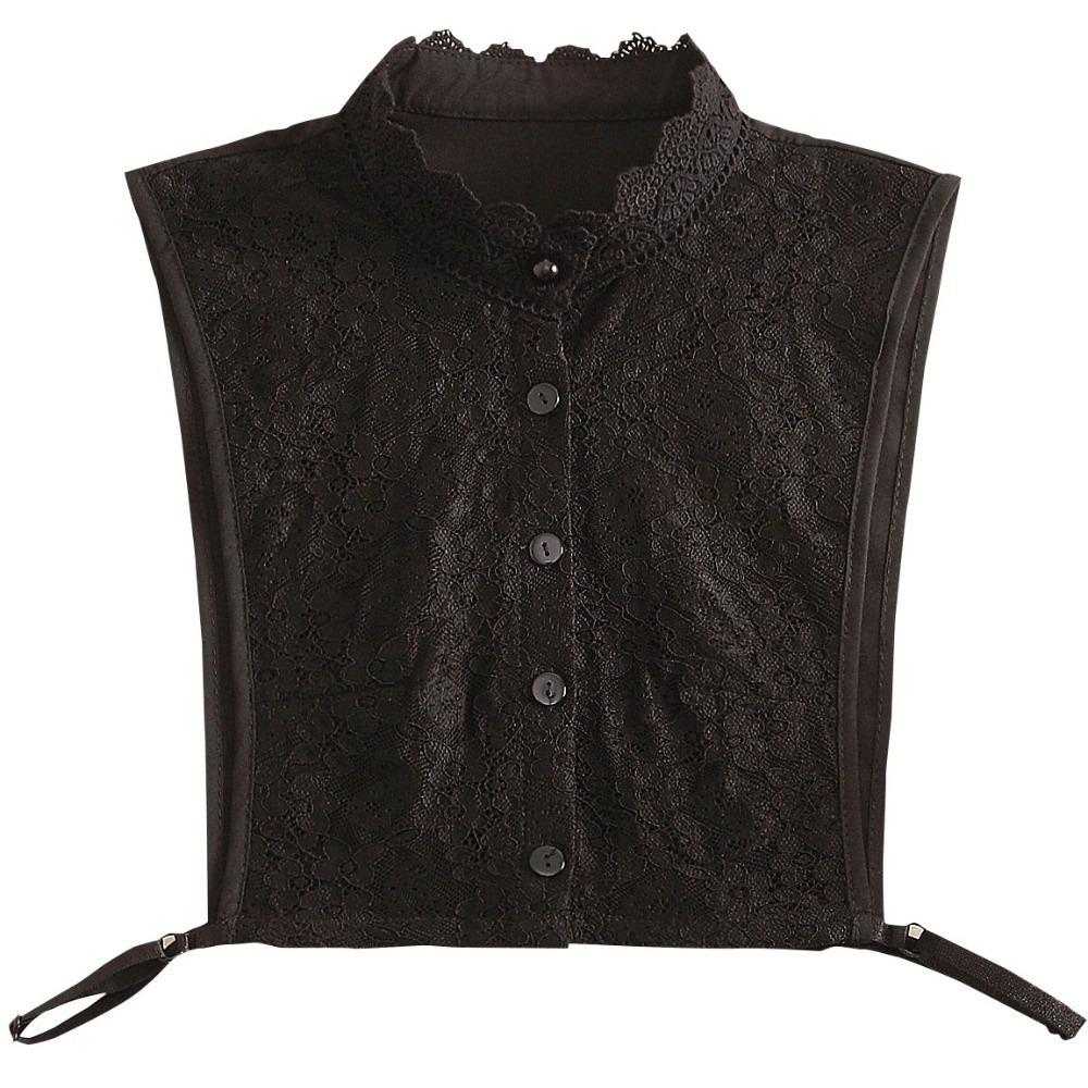Detachable Fake Collar White Black Stand Collar Vintage Removable Half Shirt  Women