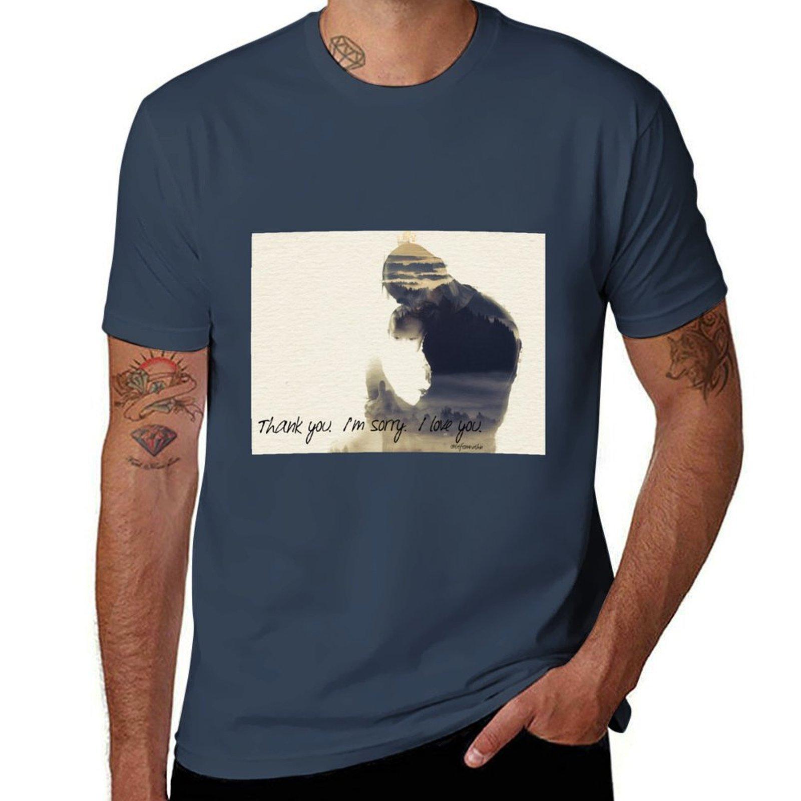Thank you Im sorry I love you TShirt Big Size Simple TShirt S