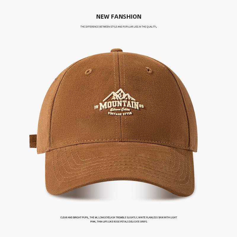 Unisex Cotton Caps Mountain Embroidery Vintage Baseball Cap Men Women Adjustable Casual Outdoor Streetwear Sports Sunscreen Hat
