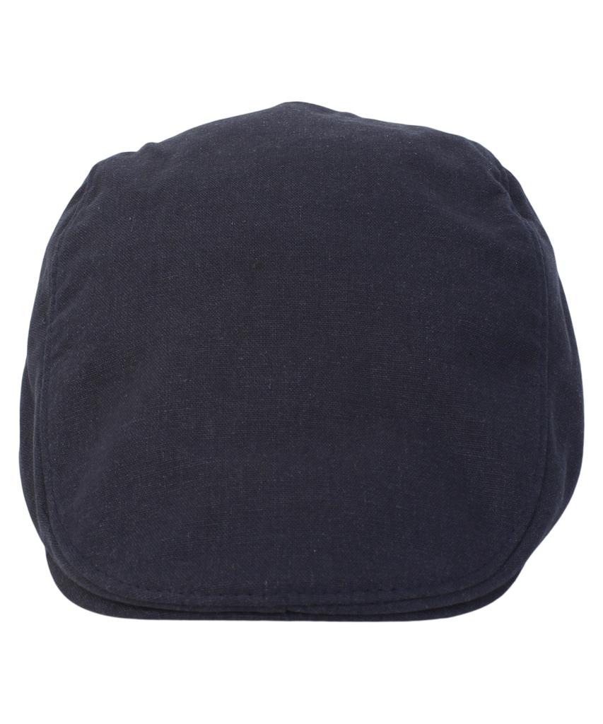 Simple Linen Navy Hunting Cap