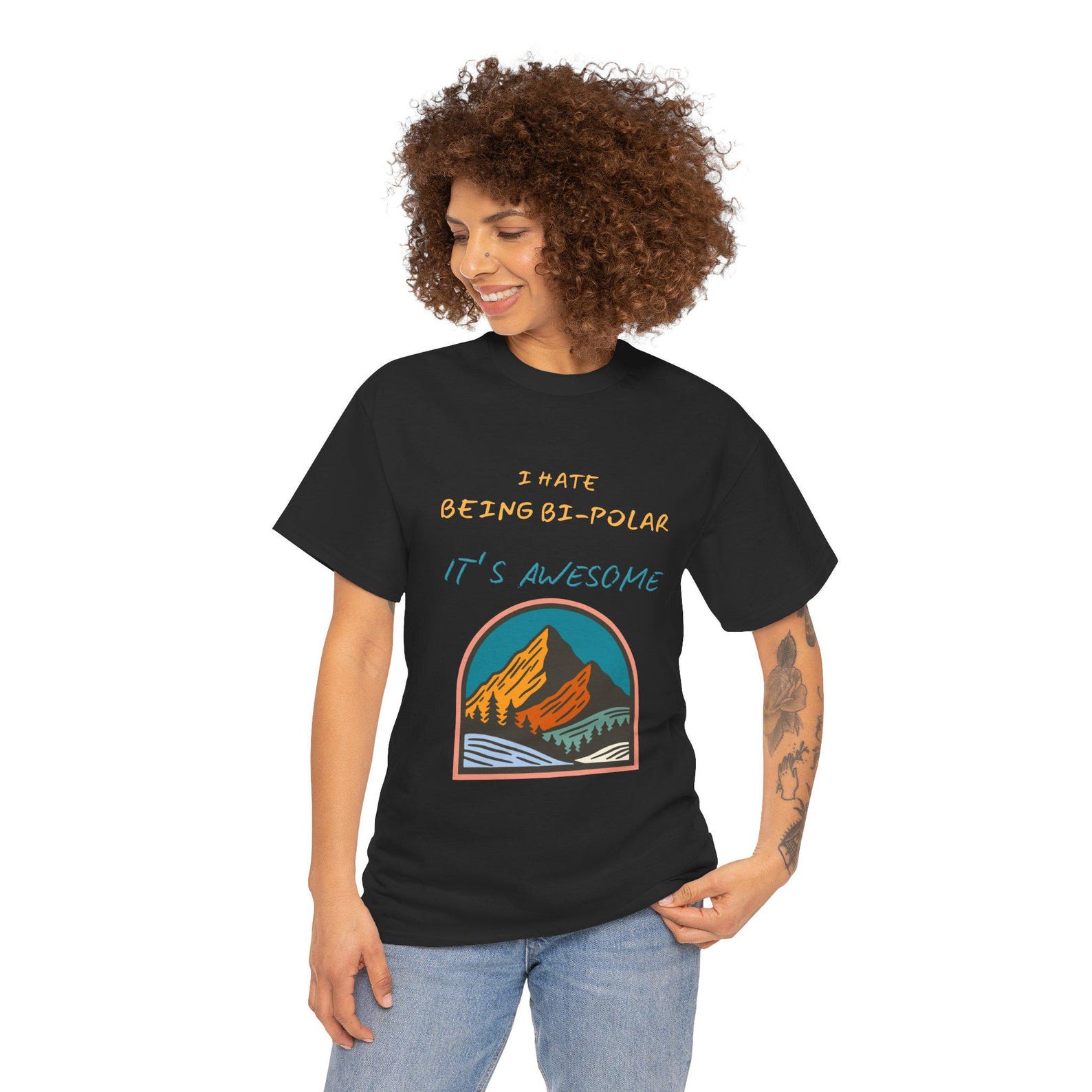 I Hate Being Bi-Polar It s Awesome T-Shirt , Unisex Bi Polar Tee 2XL