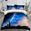 3D Fantasy Starry Sky Series Bedding Set Cosmic Planet Quilt Cover Pillow Case 2 or 3 Pieces AU240 * 270 Extra Large Size Home Decoration