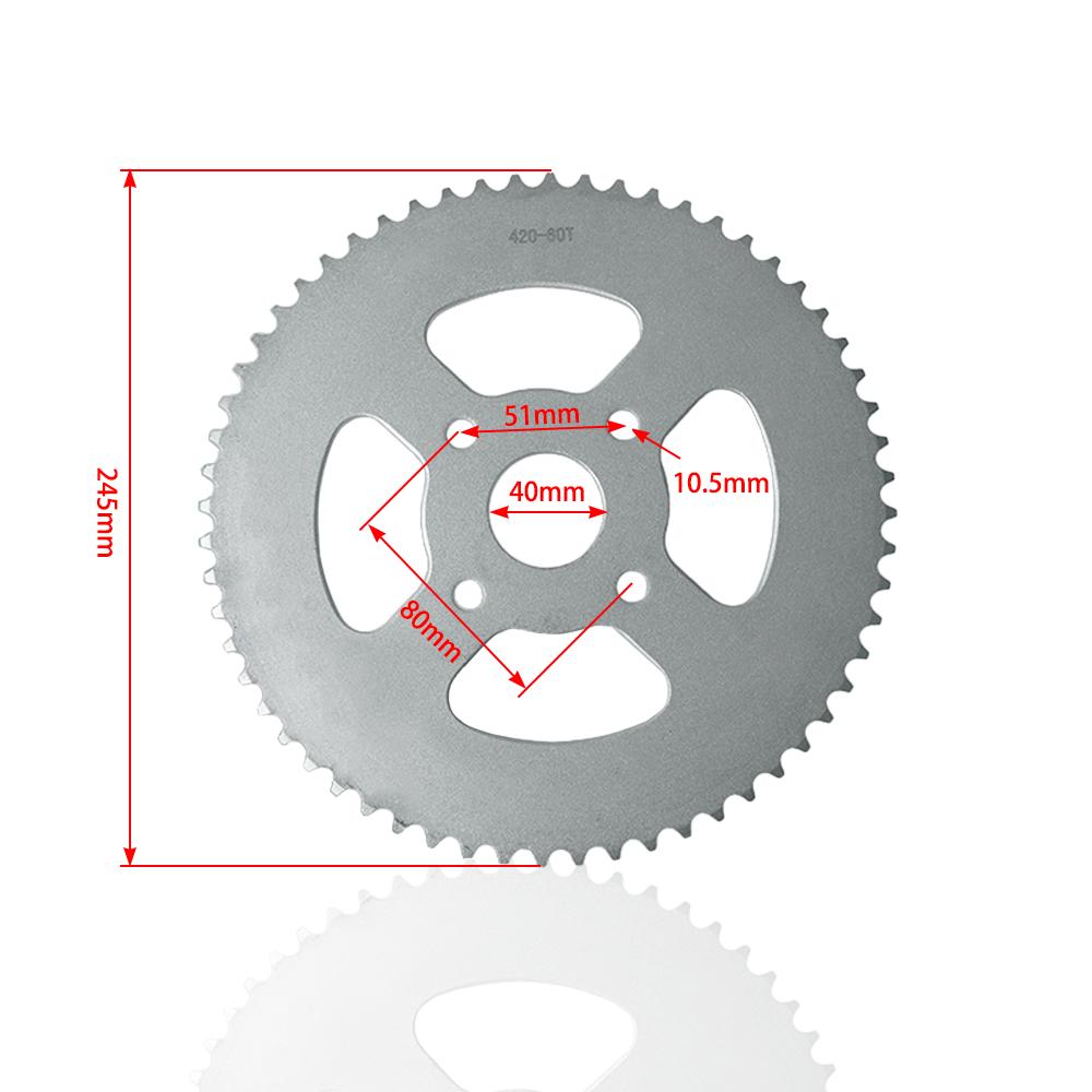 420-50T 60T 40mm rear sprocket scooter gear for 50cc-125cc ATV quad pit buggy buggy kart motorcycle Accessories 420 50T 420 60T